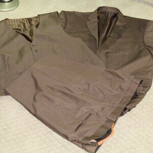 Bocaccio Men's 54R 46x28 3-piece Brown Polyester Rayon Suit